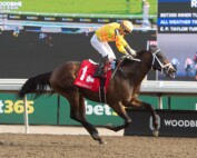 Mansetti and jockey Pietro Moran winning the 166th King's Plate on August 16, 2025 at Woodbine (Michael Burns Photo)