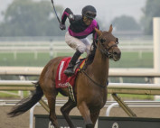 English Channel wins the 2021 Breeders' Stakes at Woodbine Racetrack.